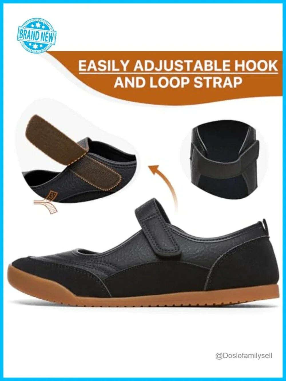 Mary Jane Sneakers Faux Leather Slip-On Casual Shoes for Women
